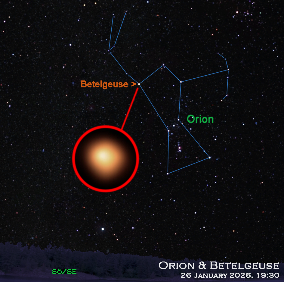 Orion and Betelgeuse in the winter sky
